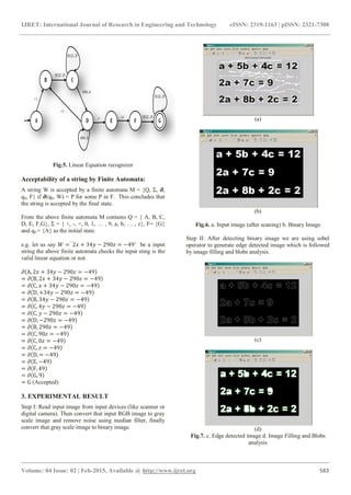 Solving linear equations from an image using ann | PDF