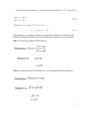 Solving Linear Fractional Programming Problems Using a New Homotopy ...