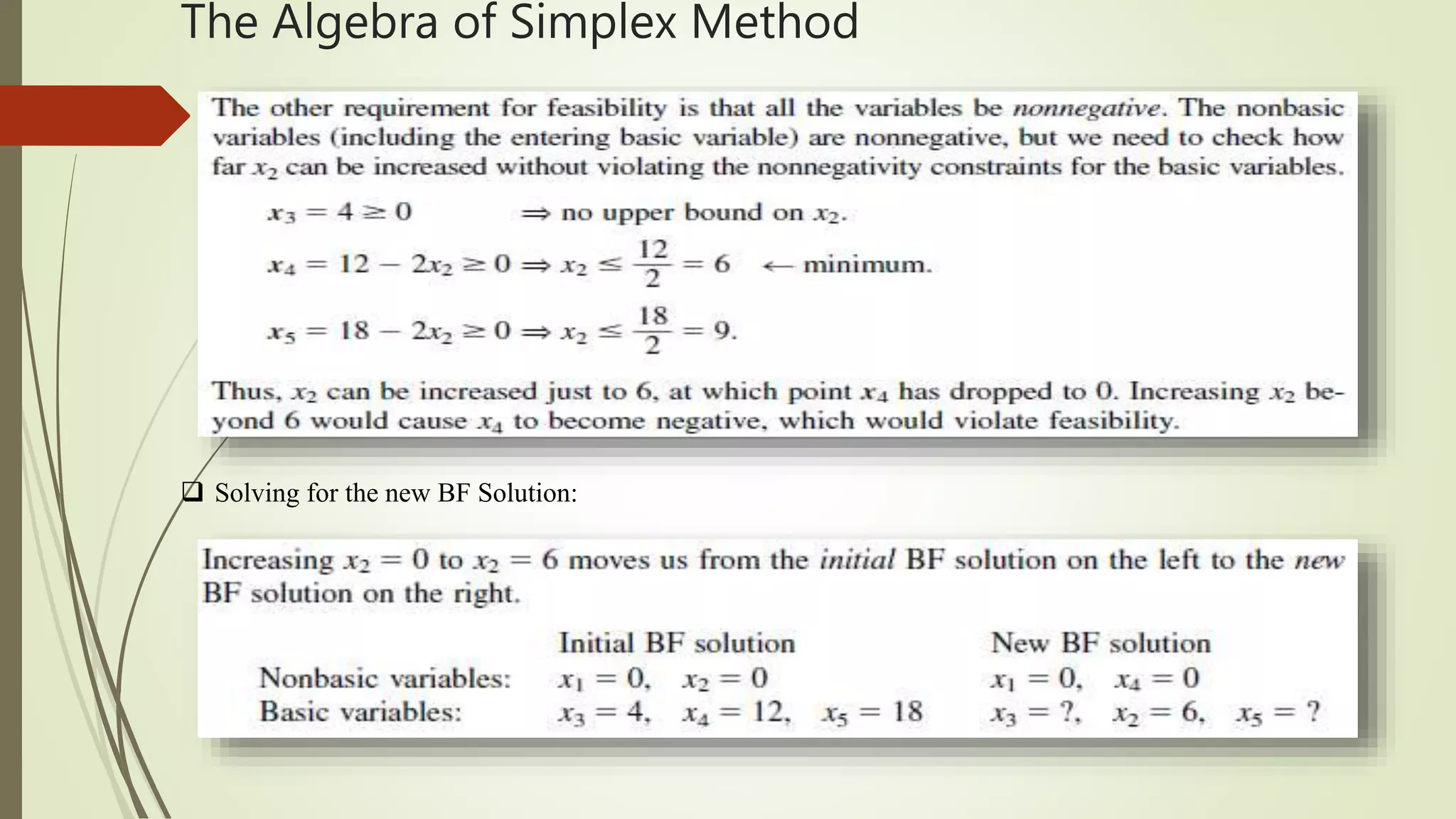 Solving linear programming model by simplex method | PPT