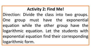 SOLVING LOGARITHMIC EQUATION.pptx