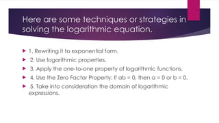 Comprehensive Guide to Solving Logarithmic Equations and Inequalities ...