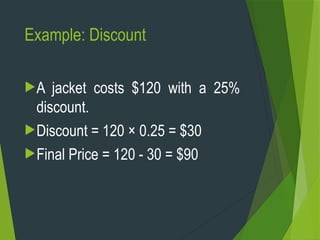 Math Problems Involving Discount Solving Money Problems Involving Percentages.pptx