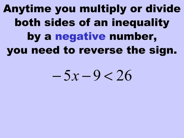 Solving multi step inequalities | PPT