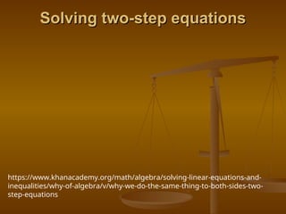 Solving One and Two Step Equations.ppt.. | PPT