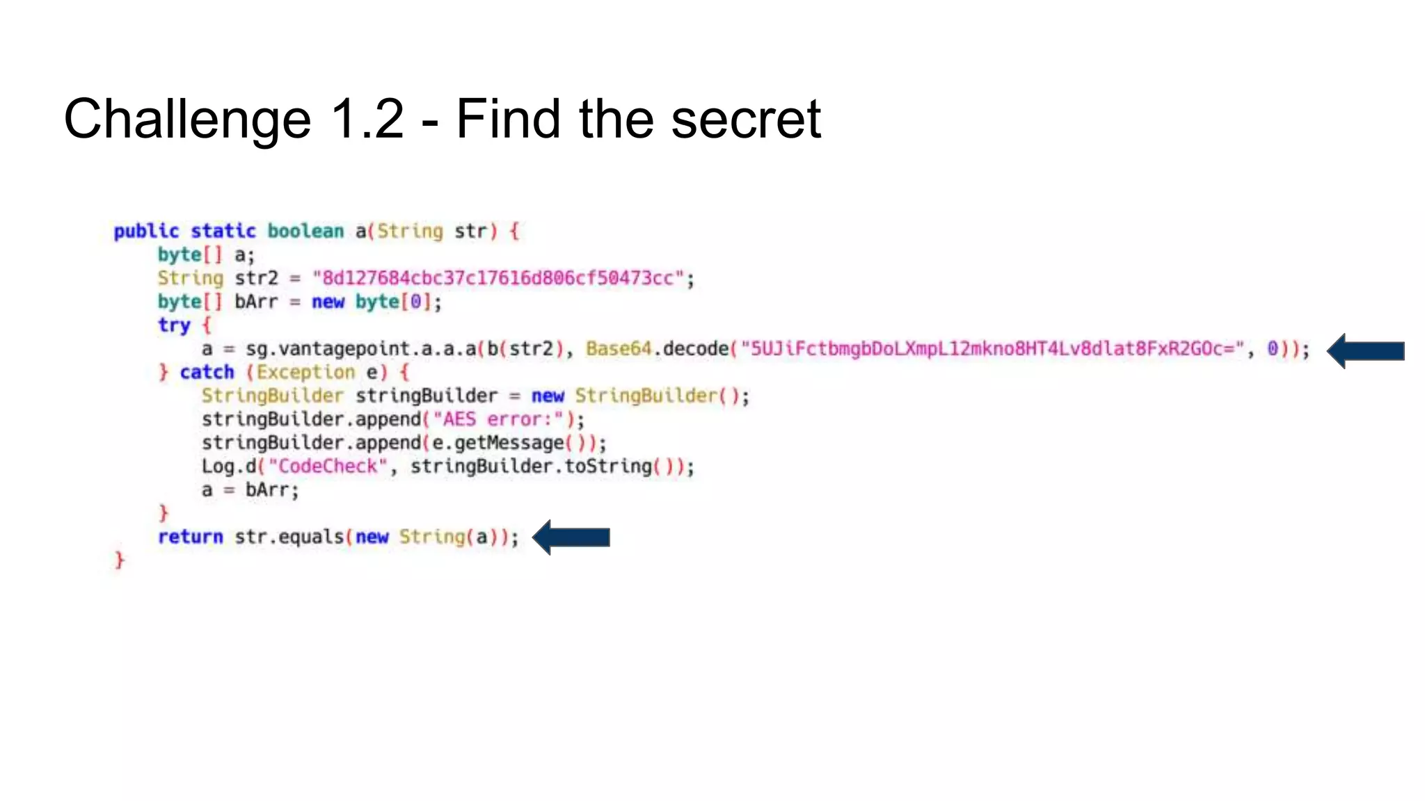 Challenge 1.2 - Find the secret
 