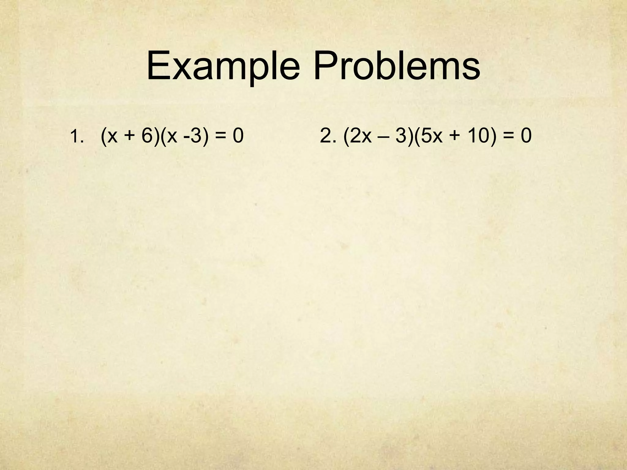 Solving polynomial equations in factored form | PPTX