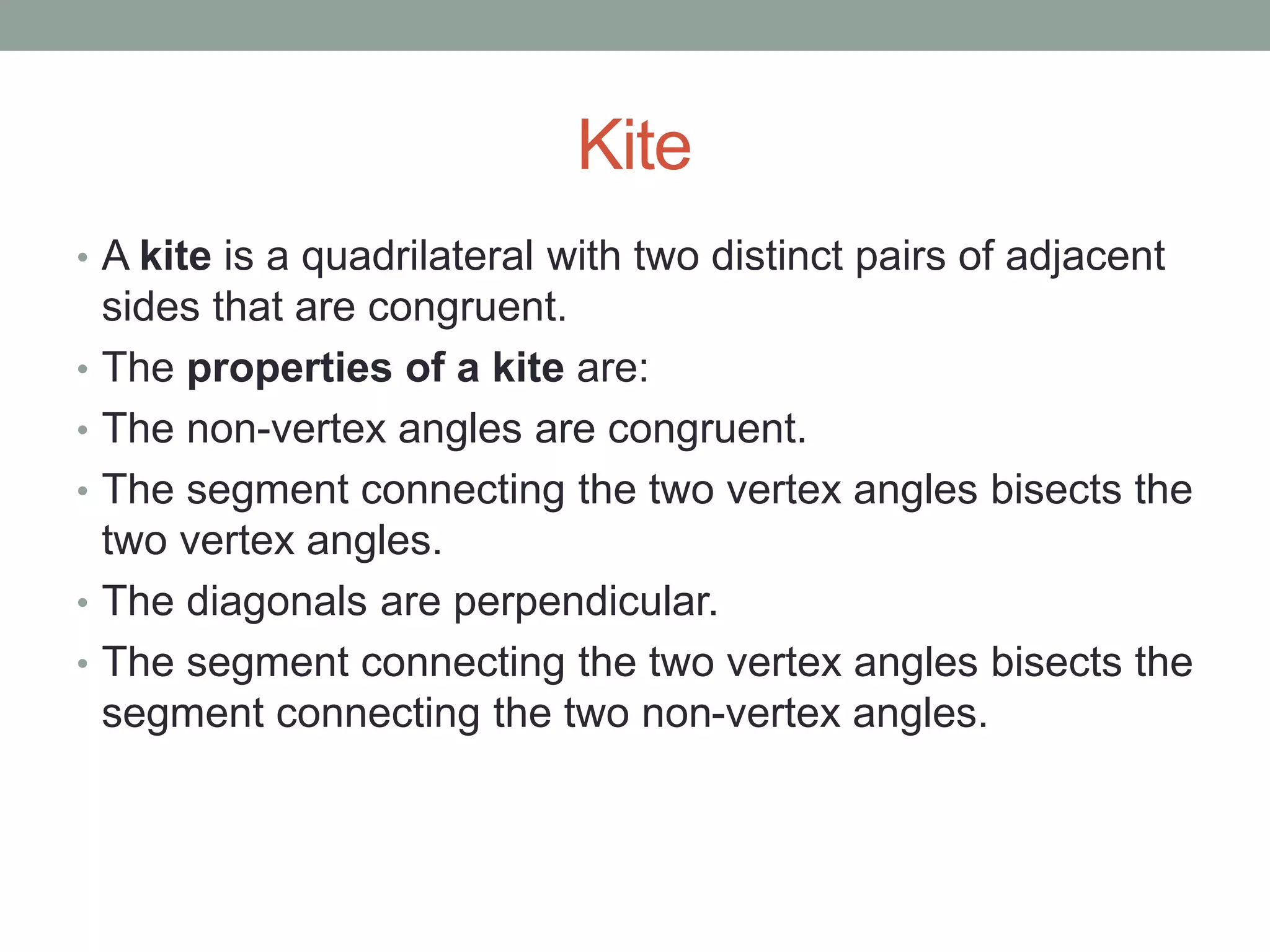 Solving problems involving parallelograms, trapezoids and kites PPT