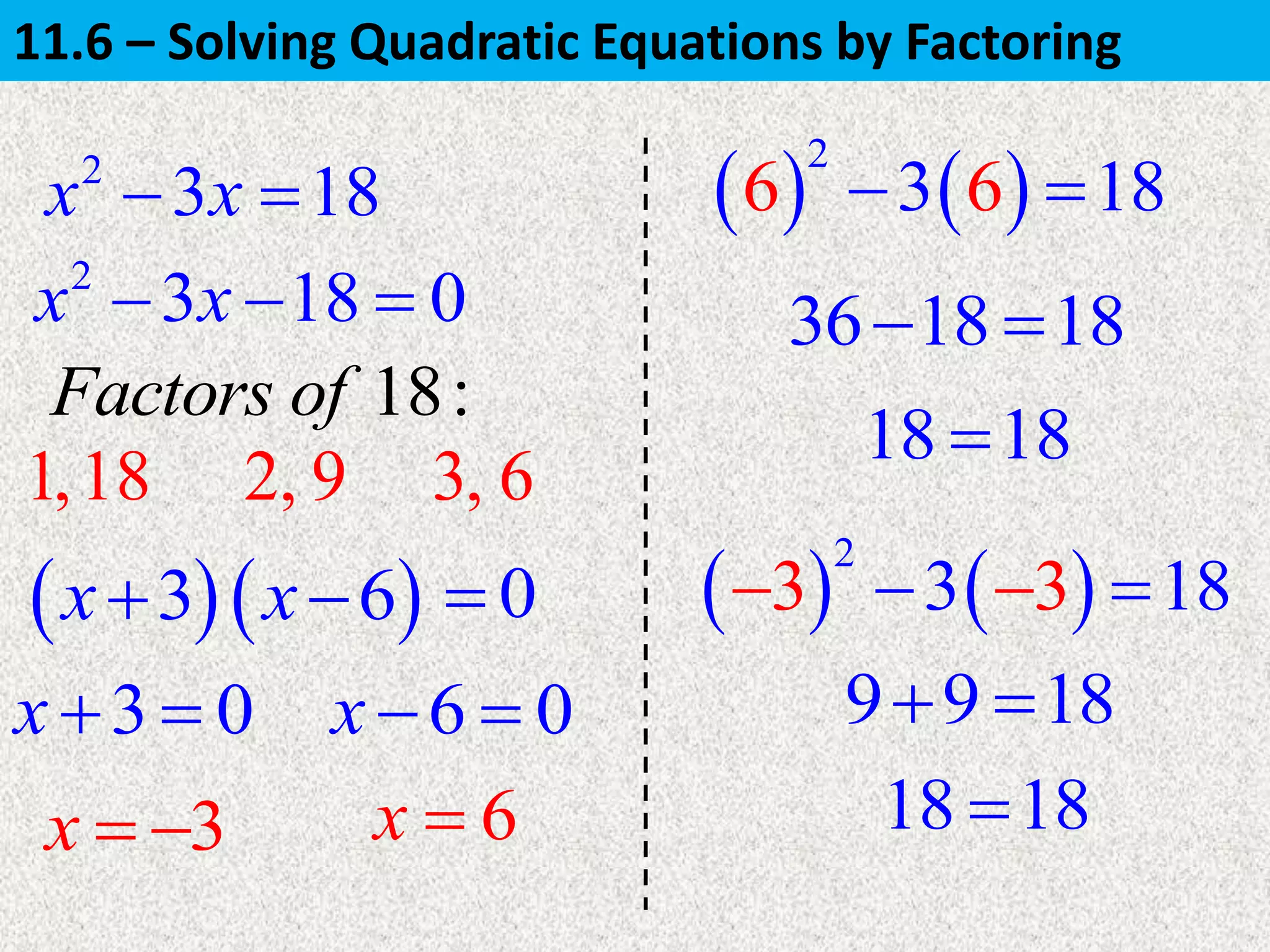 Solving quadratic equations | PPTX