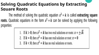 Solving Quadratic Equations by Extracting the Square Root.pptx