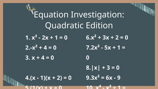 Solving Problems Involving Quadratic Function | PPTX