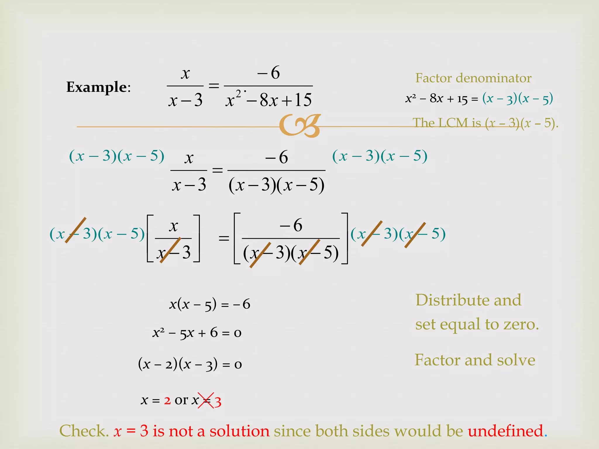 Solving rational equations | PPTX | Physics | Science