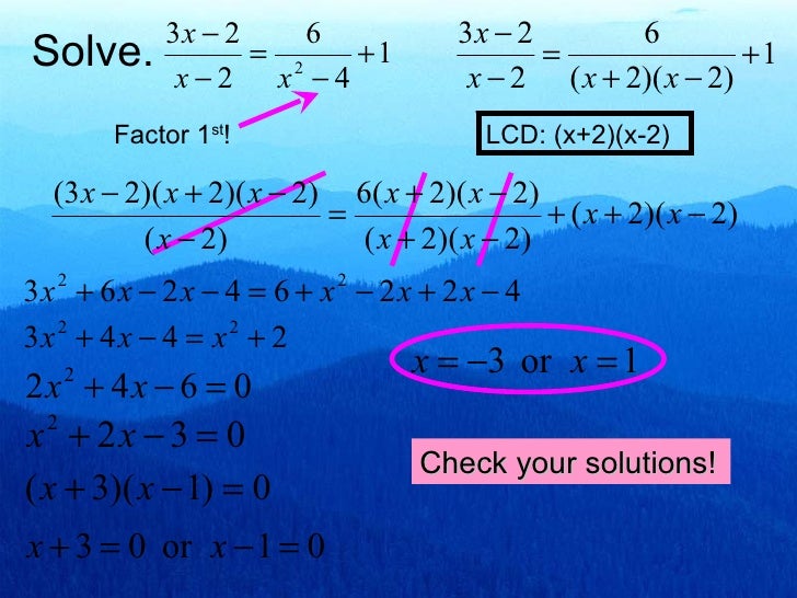 Solving rational expressions