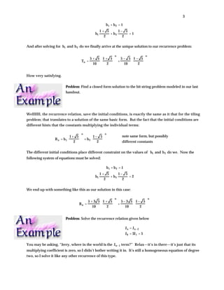 Solving recurrences | PDF