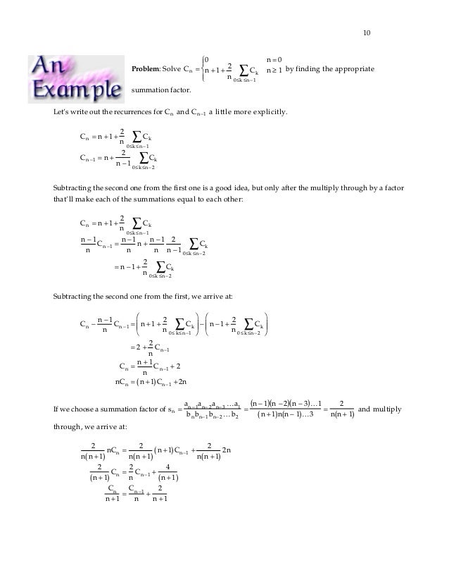 Solving Recurrences Solving Recurrences