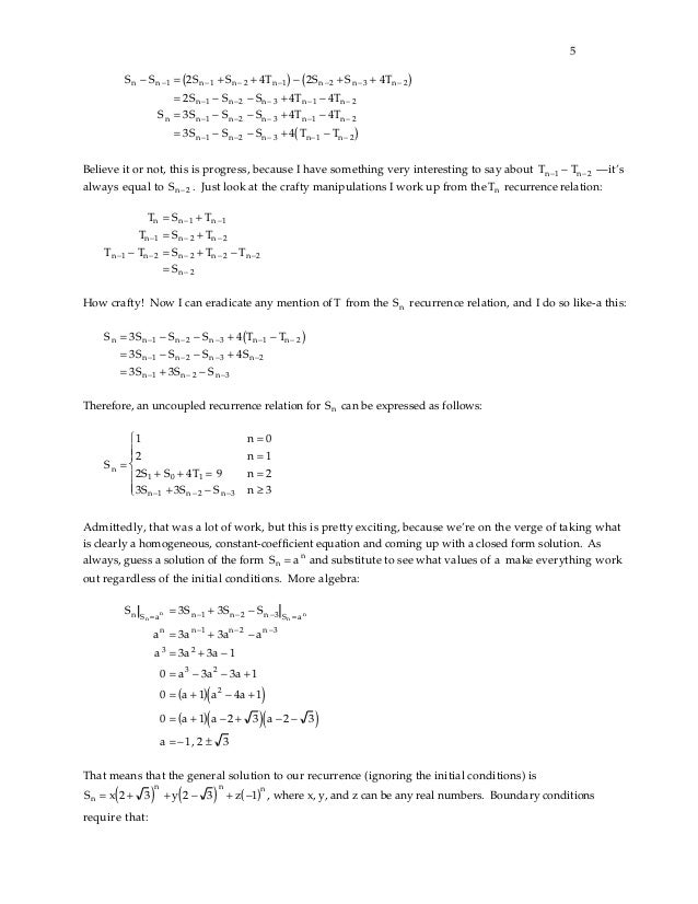 Solving Recurrences