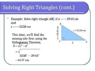 Solving Right Triangle Grade 9 Quarter 4.pptx