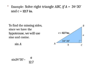 Solving Right Triangle Grade 9 Quarter 4.pptx