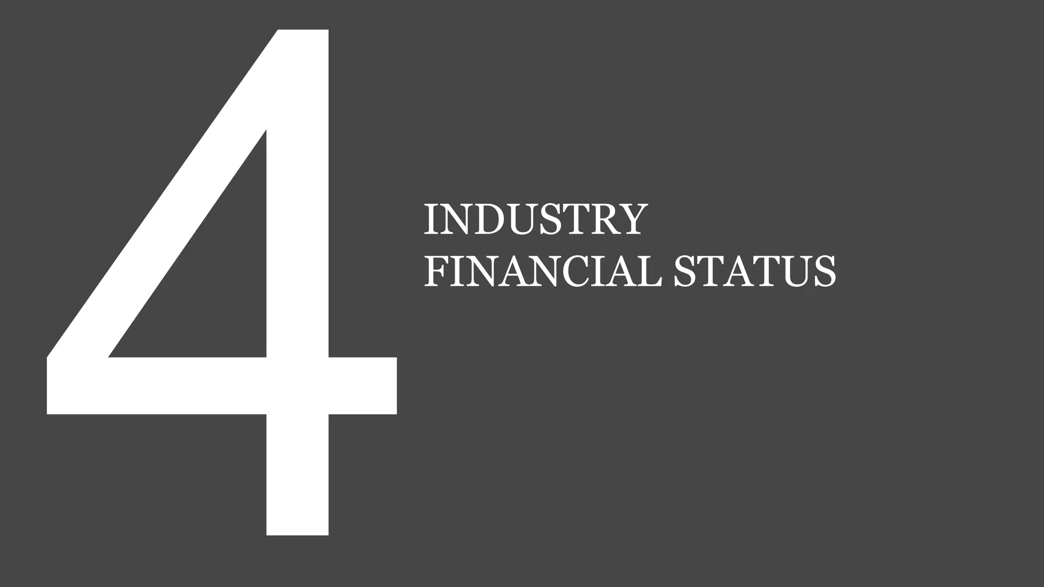 INDUSTRY
FINANCIAL STATUS
 
