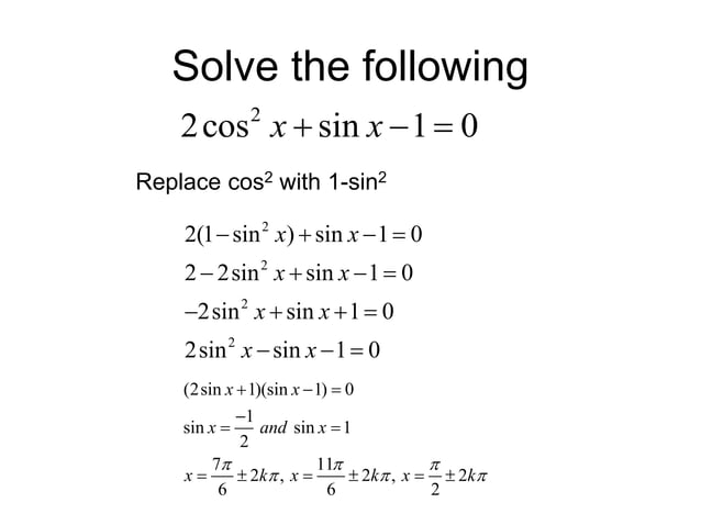 Solving_Trigonometric_Equations.advanced function chapter 6ppt | PPT