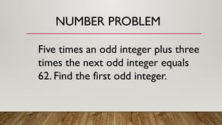 Grade 7 Math Solving word problems involving linear equation in one.pptx