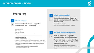 INTEROP TEAMS - SKYPE
 