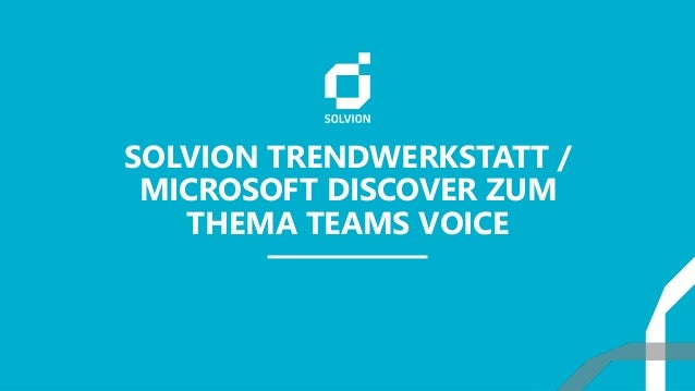 Solvion Trendwerkstatt Microsoft Teams Voice Solvion Trendwerkstatt Microsoft Teams Voice