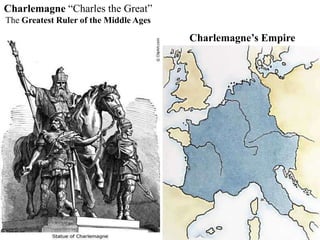 Charlemagne “Charles the Great”
The Greatest Ruler of the Middle Ages
Charlemagne’s Empire
 