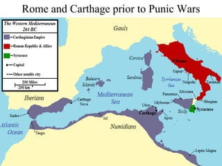 Rome and Carthage prior to Punic Wars
 