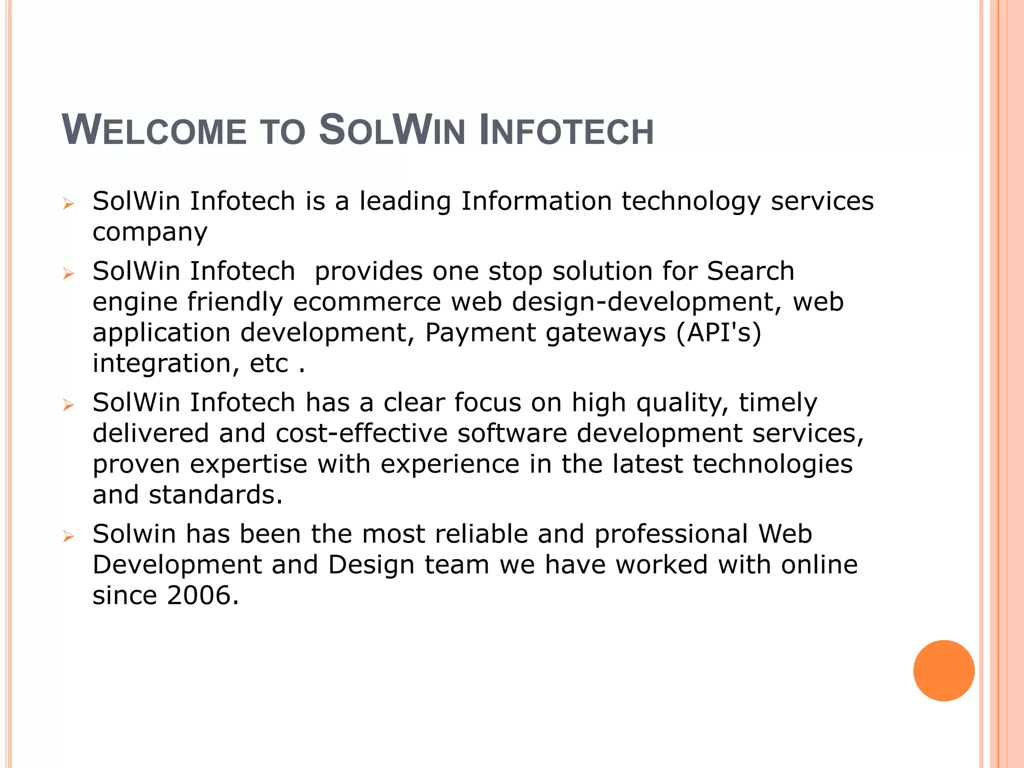 Solwin infotech | PPT