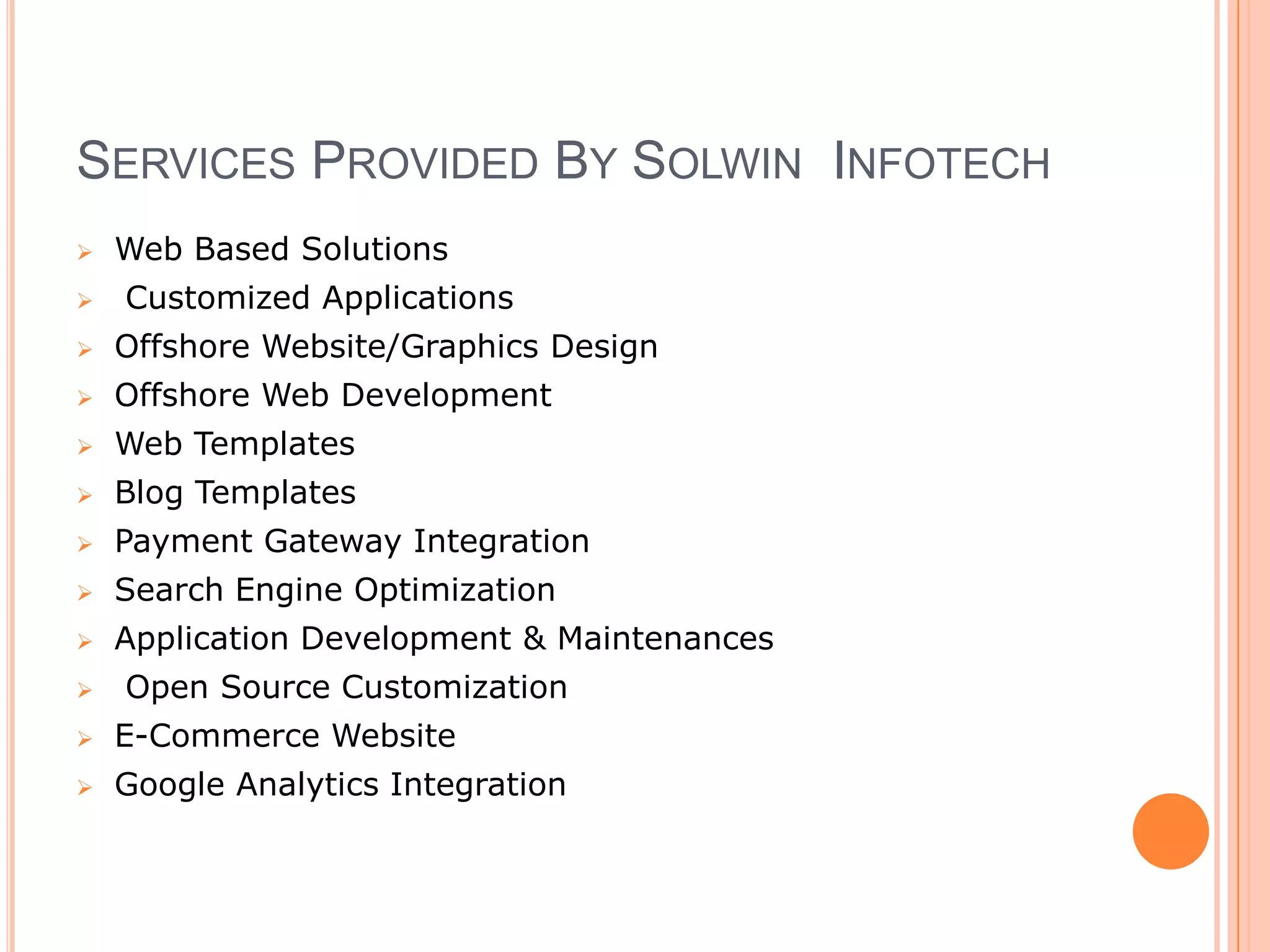 Solwin infotech | PPT
