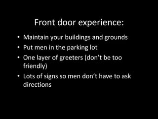 FIFTY WAYS TO MAKE YOUR CHURCH MORE APPEALING TO MEN: