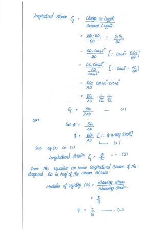 SOM STRENGTH OF MATERIALS LECTURE NOTES | PDF