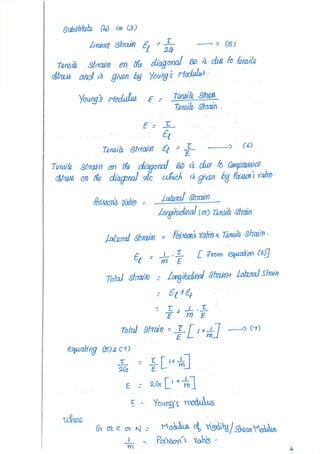 SOM STRENGTH OF MATERIALS LECTURE NOTES | PDF