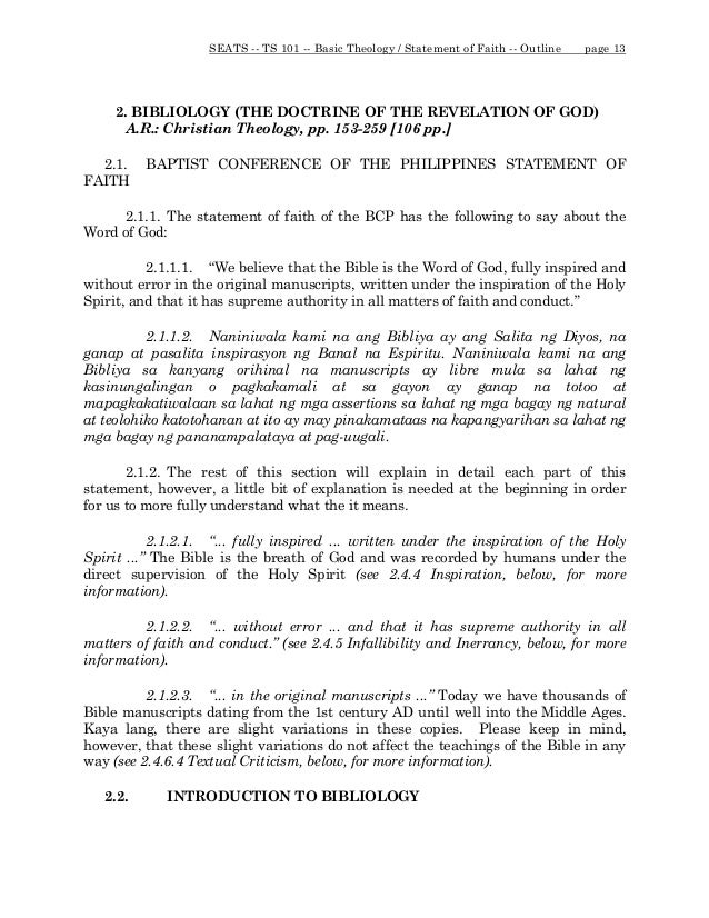 Som Topc 01 Intro Amp Revelation Workbook Bibliology