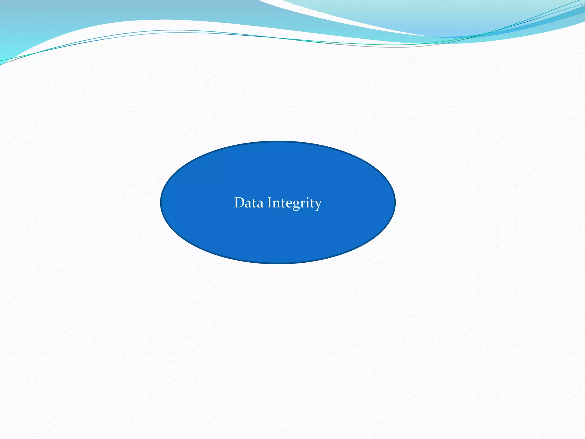 Data
Integrity
Data Integrity
 