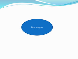 Data
Integrity
Data Integrity
 