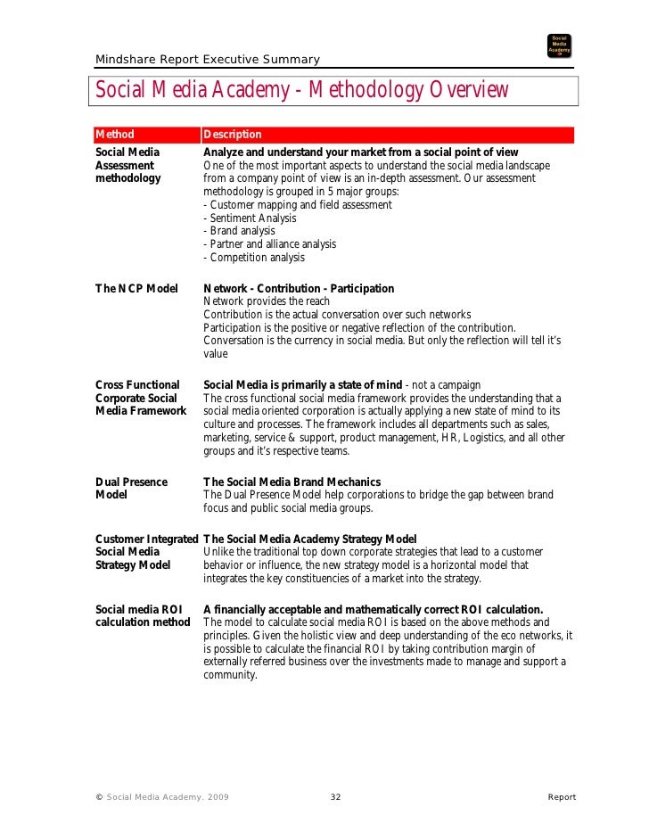 mindshare report executive summary social media academy report executive