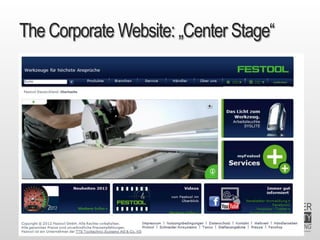 13.9.2014 Dr. Ute HillmerThe Corporate Website: „Center Stage“  