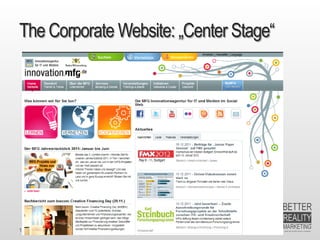13.9.2014 Dr. Ute HillmerThe Corporate Website: „Center Stage“  