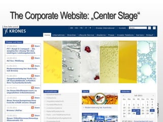 8.6.2015 Dr. Ute Hillmer
The Corporate Website: „Center Stage“
 
