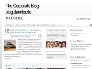 8.6.2015 Dr. Ute Hillmer
TheCorporateBlog
blog.daimler.de
 