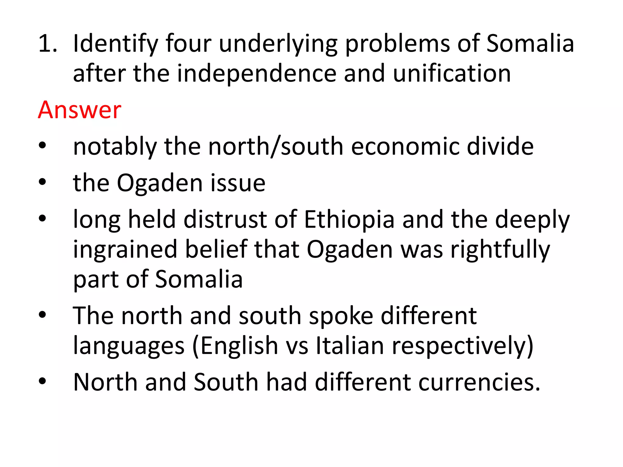 Somalia 1960 1990 | PPT