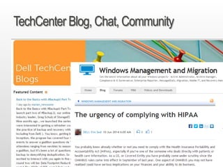 July 2015 Dr. Ute Hillmer
TechCenter Blog, Chat, Community
 