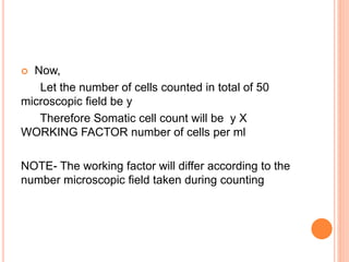 Somatic cell count | PPTX | Biological Sciences | Science