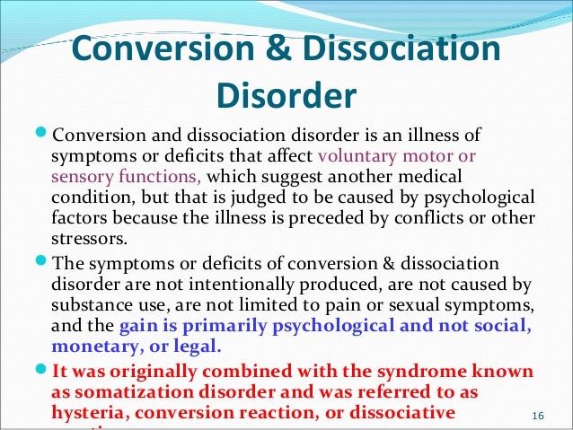 conversion reaction disorder