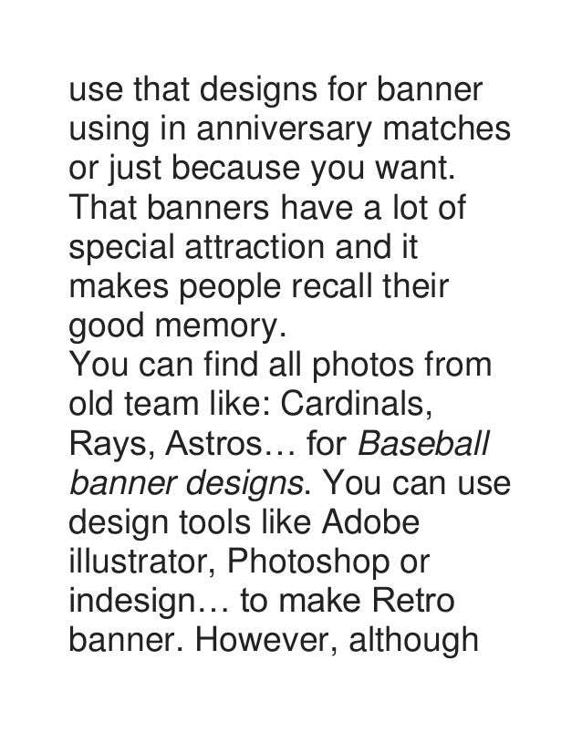 Some Notes About Designing Baseball Banner Bringing Retro Style