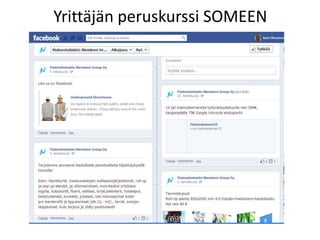 Yrittäjän peruskurssi SOMEEN
 