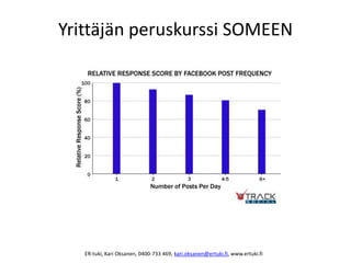 Yrittäjän peruskurssi SOMEEN
ER-tuki, Kari Oksanen, 0400-733 469, kari.oksanen@ertuki.fi, www.ertuki.fi
 