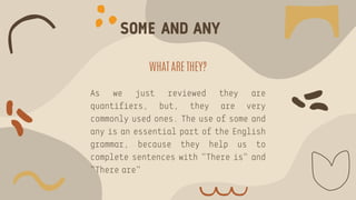 Some, any and quantifiers. Basic explanation | PDF