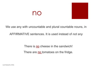 Not Any Example Using Some, Any and No | PPTX